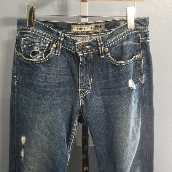 BKE Denim by Buckle Fulton Bootcut Distress Jeans - Picture 2 of 8